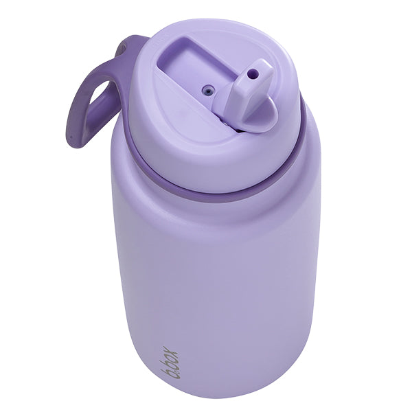 1l insulated water bottle with flip top - Lilac Love