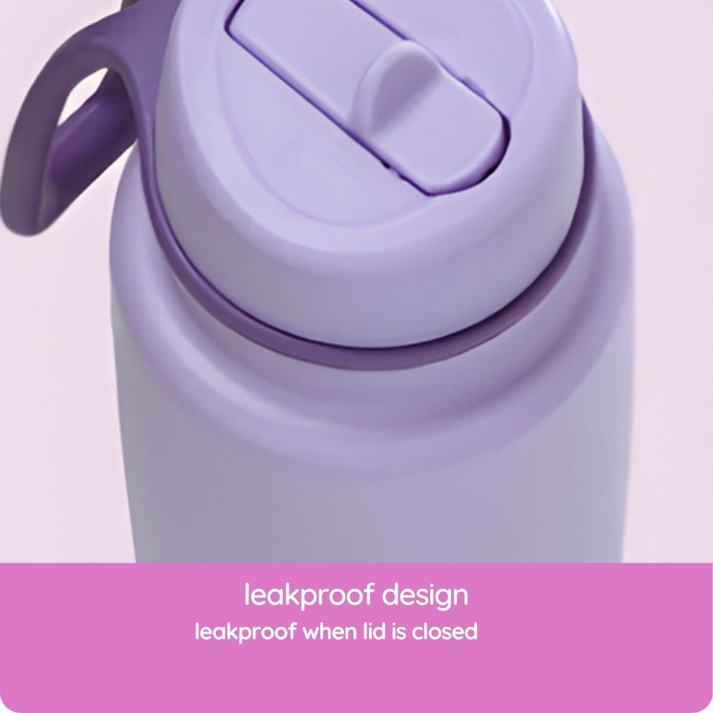 1l insulated water bottle with flip top - Assorted