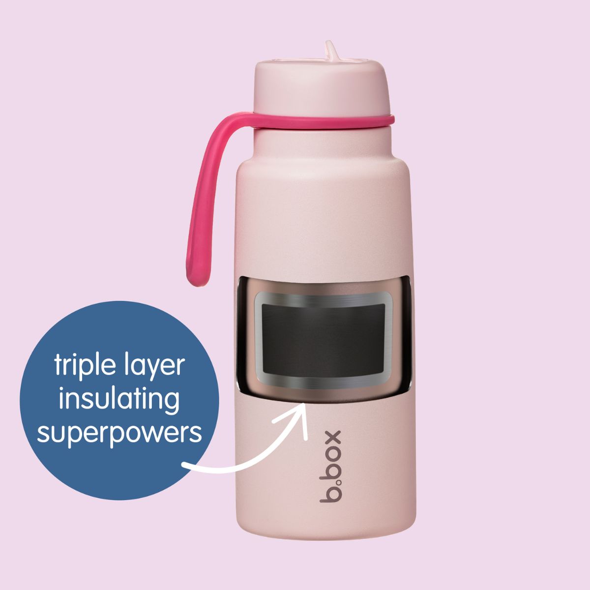 1lt insulated water bottle with flip top - Assorted B-Box
