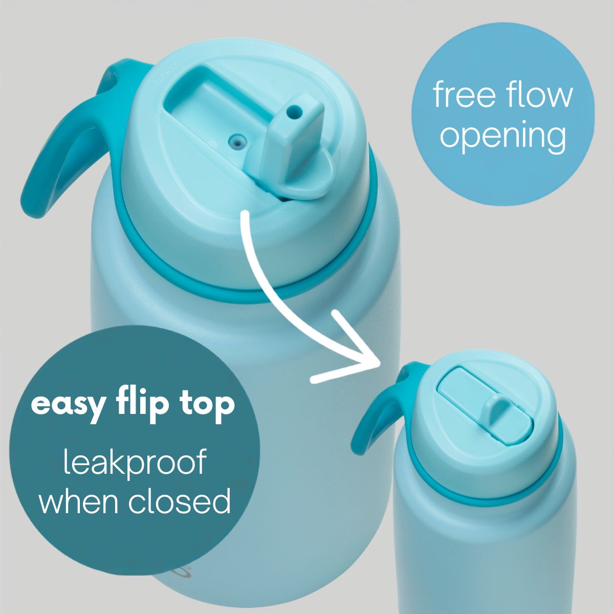 1lt insulated water bottle with flip top - Assorted B-Box