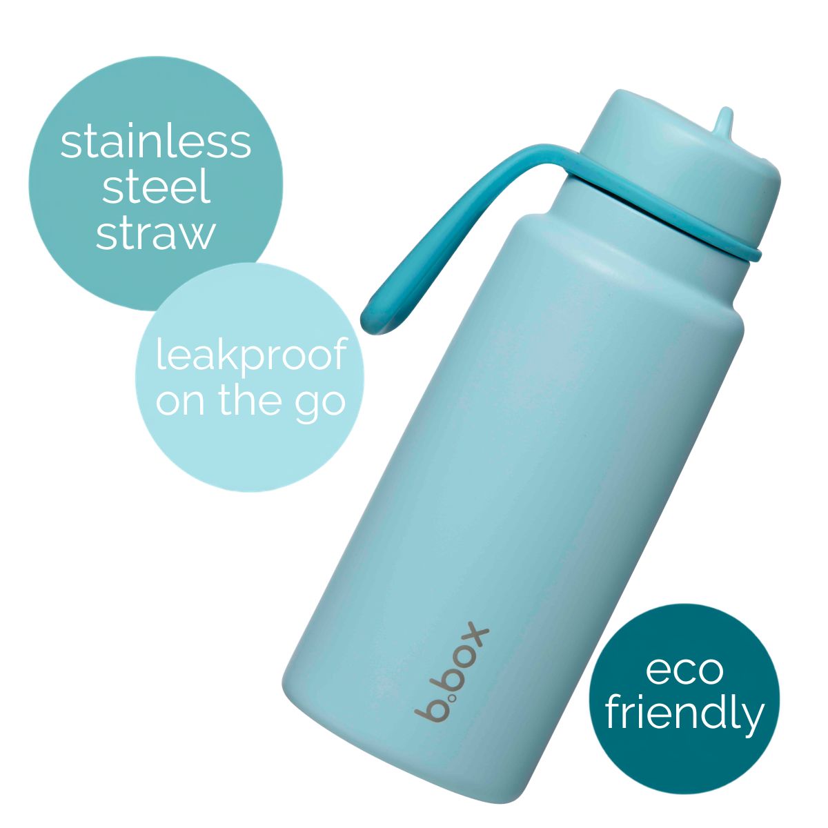 1lt insulated water bottle with flip top - Assorted B-Box